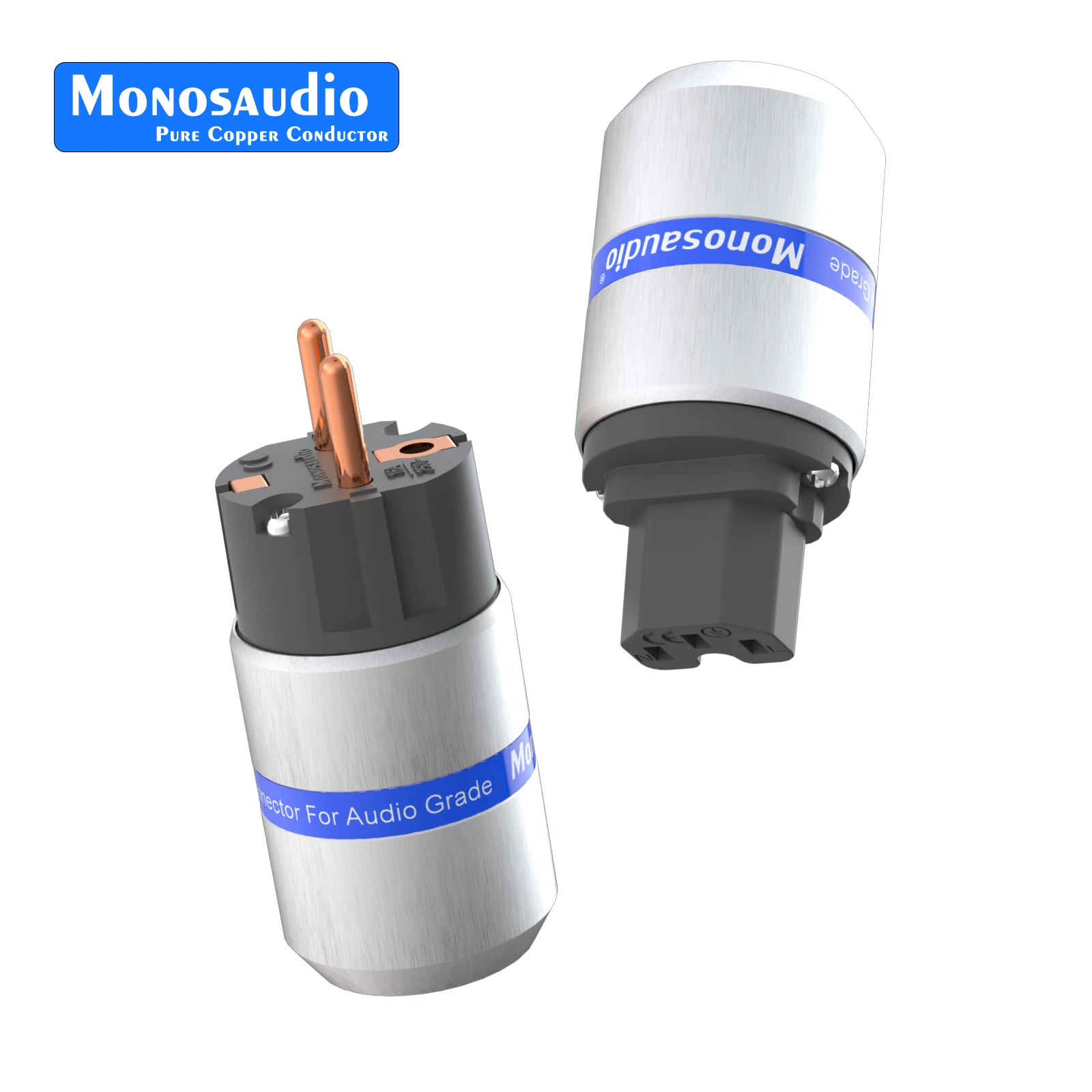 

Monosaudio EMF106 Аудиоразъем переменного тока 4N 99,998% Чистая медь с золотым/родиевым покрытием Версия для ЕС/США Hifi IEC C15 Гнездовой разъем