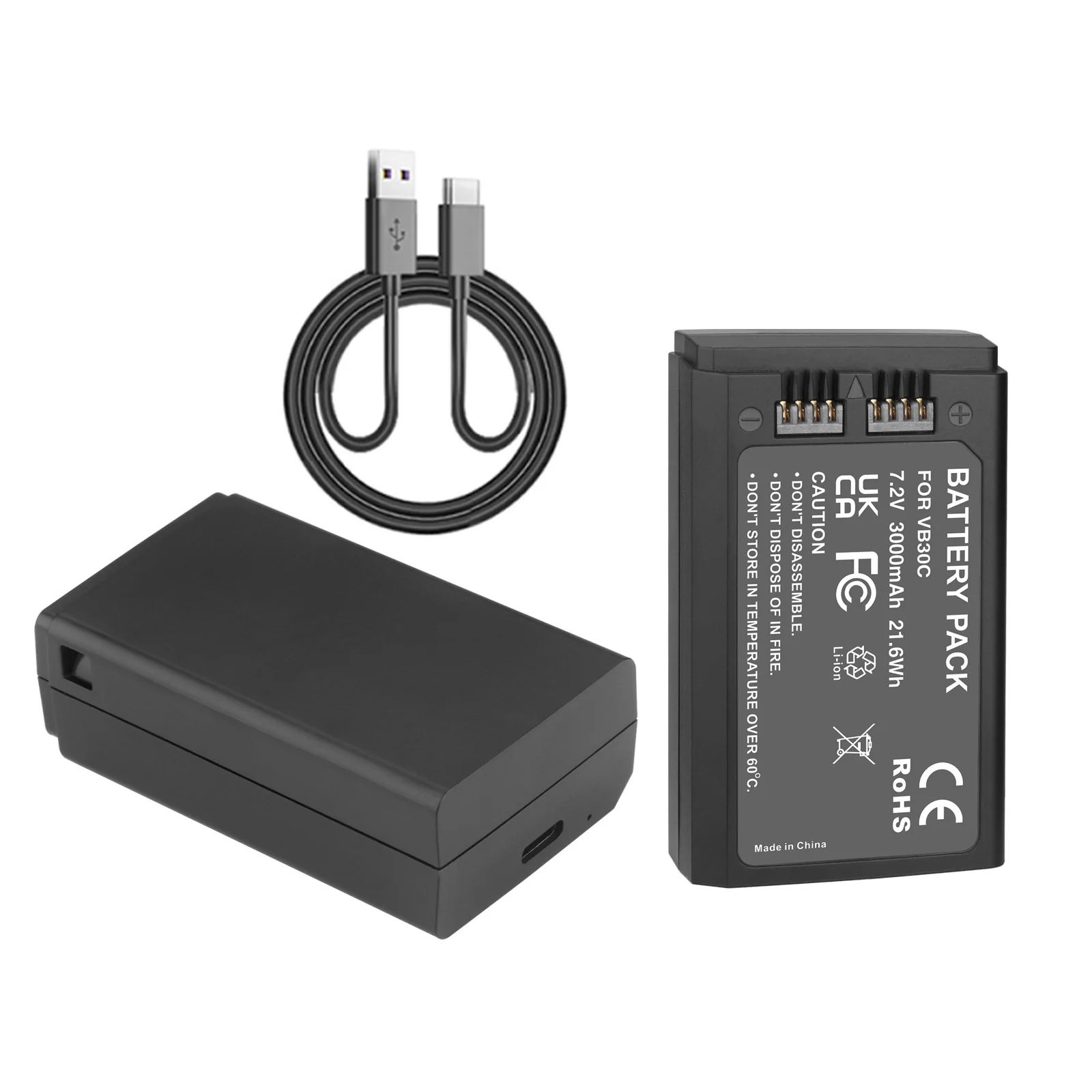 Bateria zamienna 3000mAh z portem USB-C do V1ProC V1ProS V1ProN V1S V1C V1N V1F V1O V1P V100C V100N V100S V860III-S