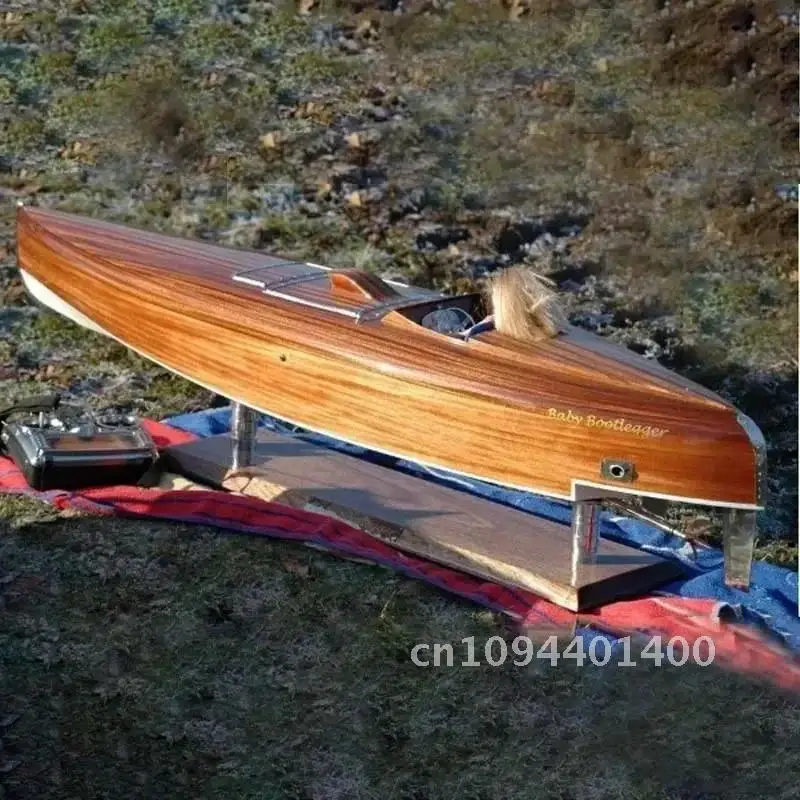 Wooden Ship Model Kit G5 900mm Handmade Wooden Boat Model Baby Bootlegger DIY Remote Control Ship Model  Speedboat Kit