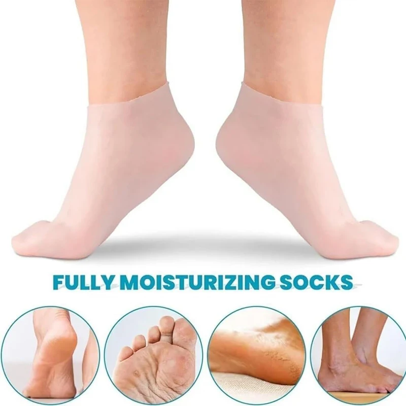 Silicone Protective Moisturising Foot Cover Anti-cracking Soft Callus Corns Foot Cover Soft Foot Mask Beach Socks