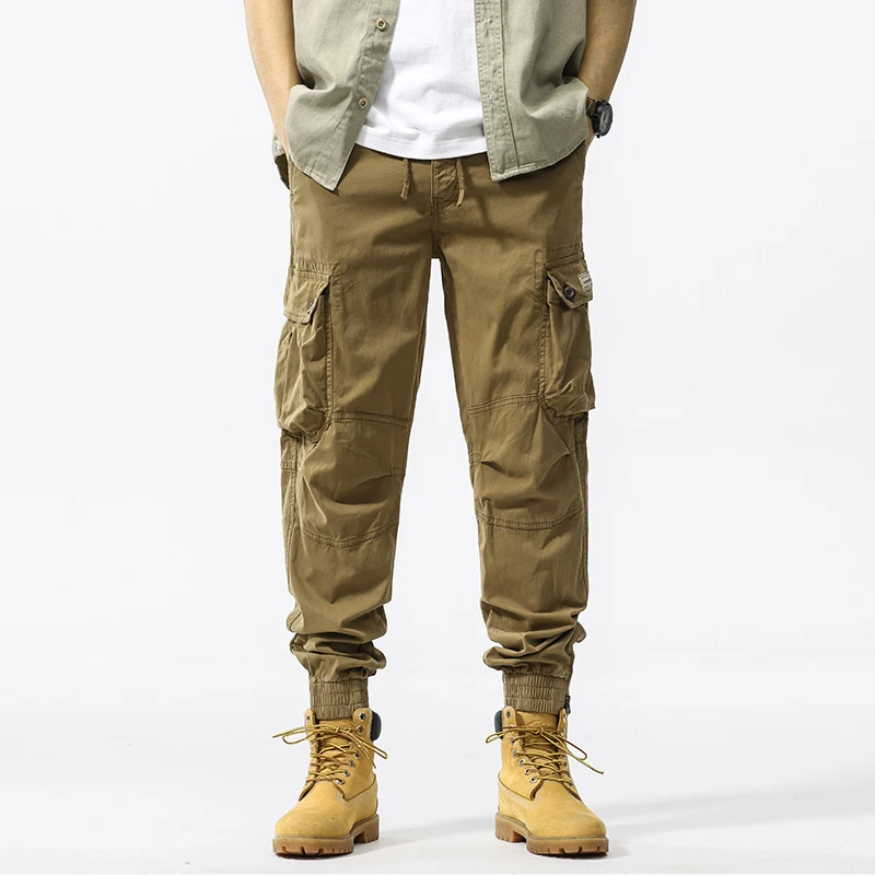 

Men's Work Pants Summer New Trendy Brand Casual Loose Pants Male Simple and Versatile Pants High-end Solid Color Hiking Pants