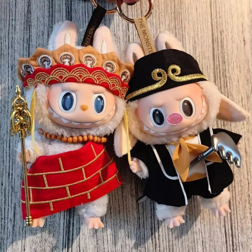 In Stock 10/17cm Journey To  West Cute Mini Plush Doll'S Clothes Outfit Accessories For Labubu Dolls Character Bajie Clothe Gift