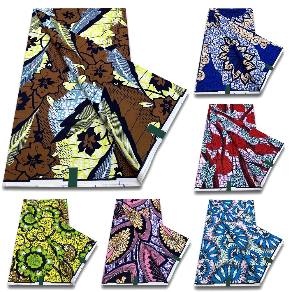 Wholesale Prices African Real Wax Prints Fabric Ankara Wax 100% Cotton Wax Guaranteed Veritable Original Sewing Material