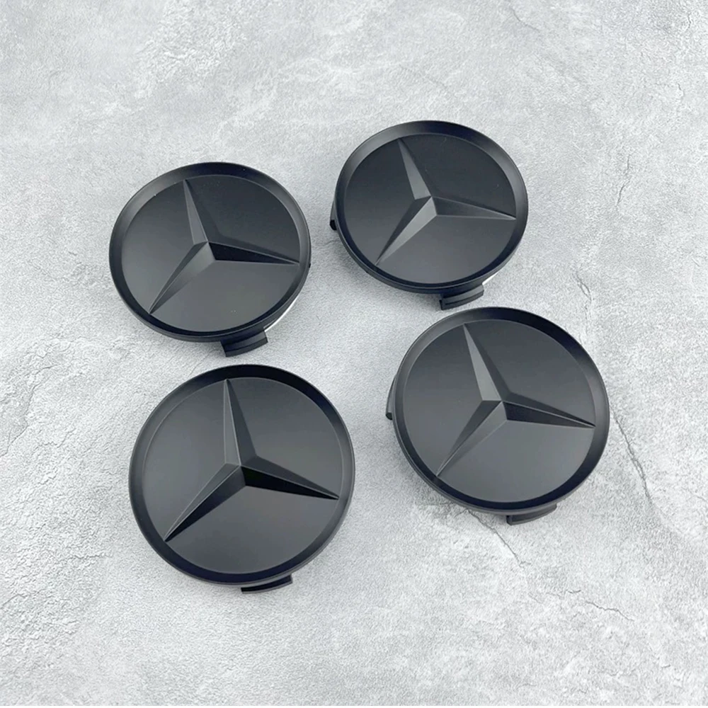 75MM 4Pcs Mercedes Wheel Center Caps For W176 W177 W203 W204 W205 W166 W167 X156 X253 W463 W464 W218 W219 W222 W223 W246 W247