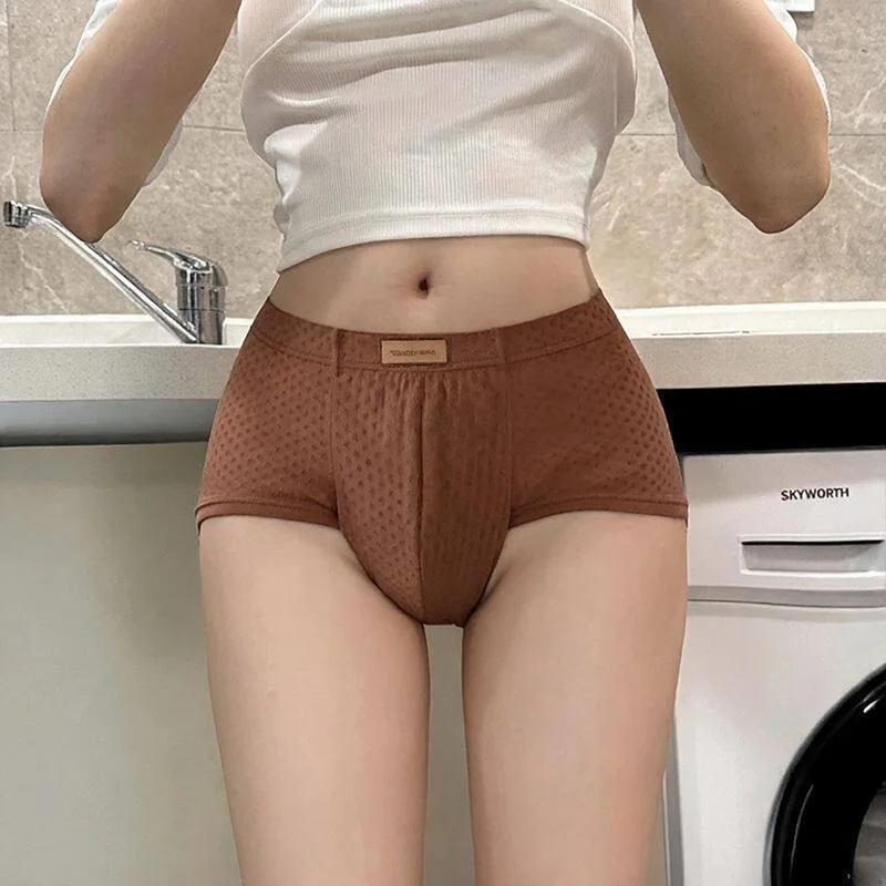 New 2026 Men's Ice Silk Underwear Ultra-Thin Mesh Breathable  Shorts Quick-Dry Cool Comfortable Mid-Waist Briefs