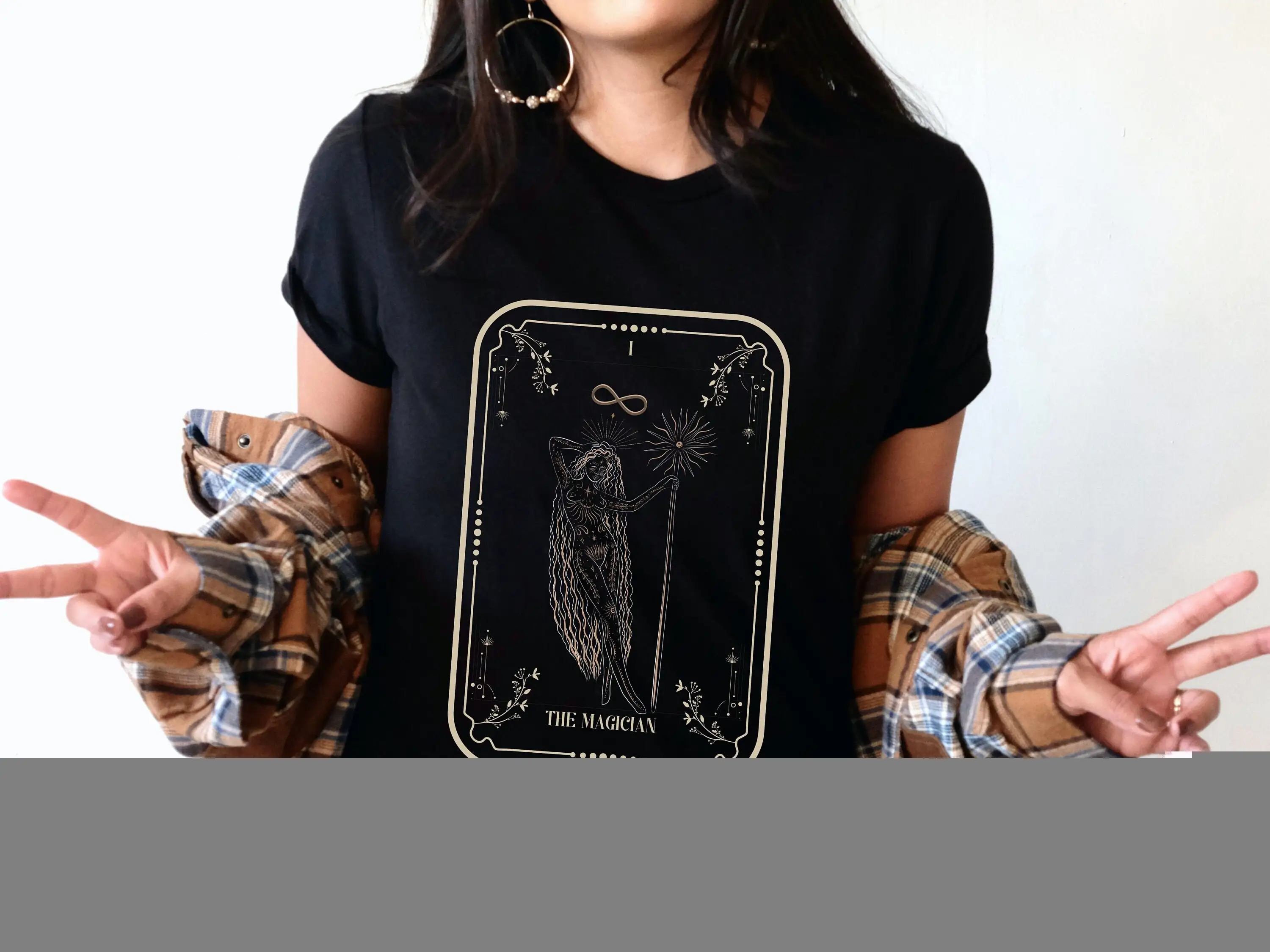 The Magician Tarot Card T Shirt for Witchy Mama Divine Feminine Indie Clothes Mystic Girlfriend Manifesting Goddess