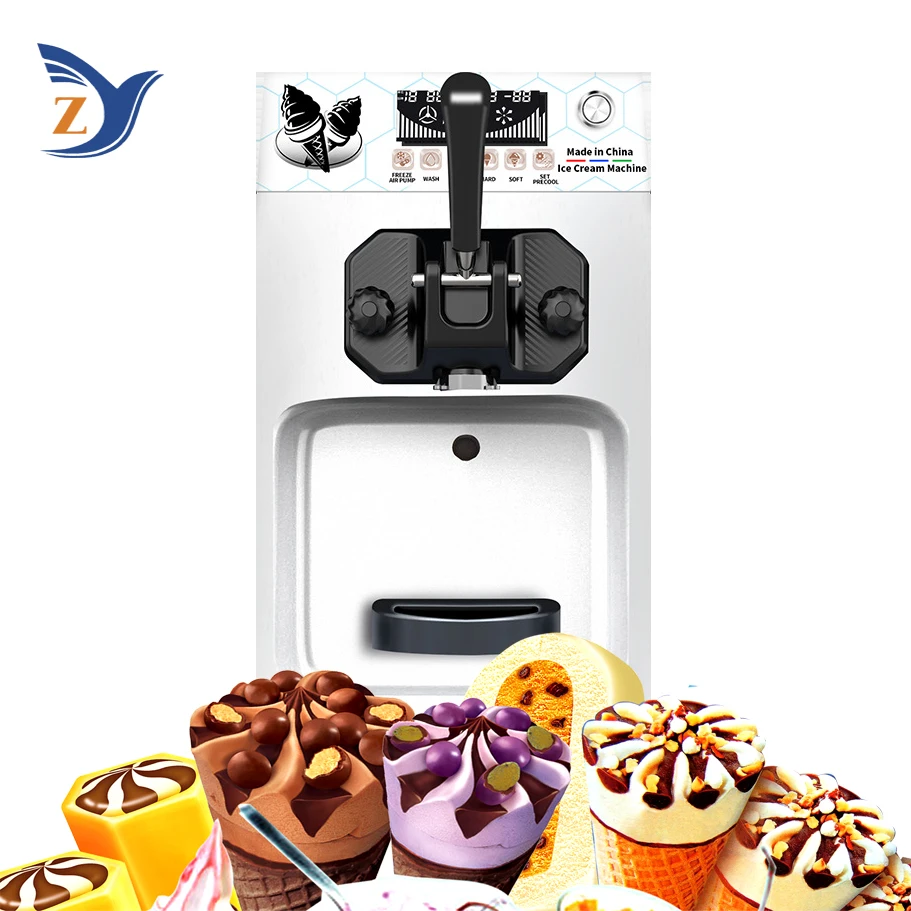 

Ice Cream Machine ZY-S8 Single Head Commercial Small Mini Home Color New Full Intelligent 7-Days Free Cleaning Expansion System