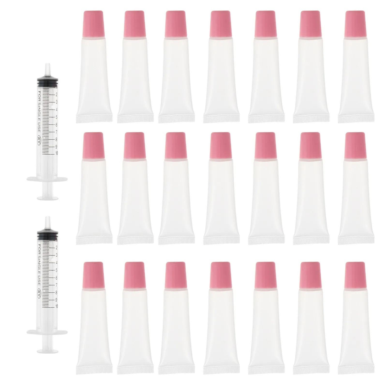 40Pcs 10Ml Empty Lip Gloss Tubes Leak Proof Lightweight Lip Balm Bottles Ideal for Handmade Cosmetics Travel Purse Friendly on