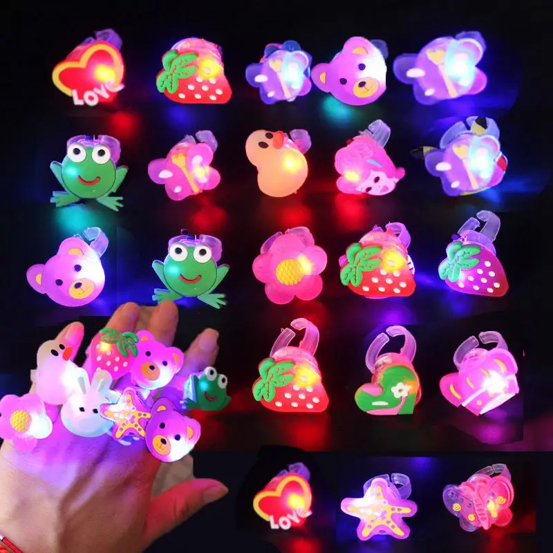 5/10/20pcs Glowing Christmas Bracelets Rings Children Toys Props Brithday Party Decoration Treat Kids Party Gift Pinata Fillers