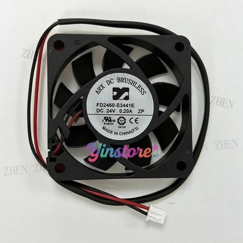 

1 шт. Новый вентилятор охлаждения для инвертора ARX FD2460-S3441E, 6015, DC24V, 0.20A, 6 см, 2 контакта