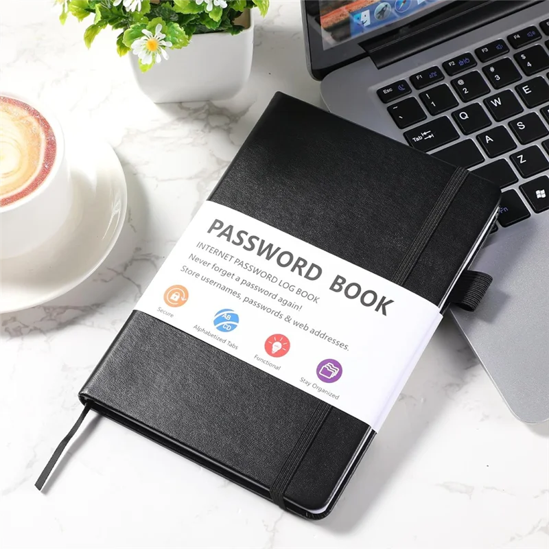 2 Pcs Password Book With Alphabetical Tabs, 7.8 X 5.2Inch Password Keeper Book, For Home And Work Office Gift-Y41A