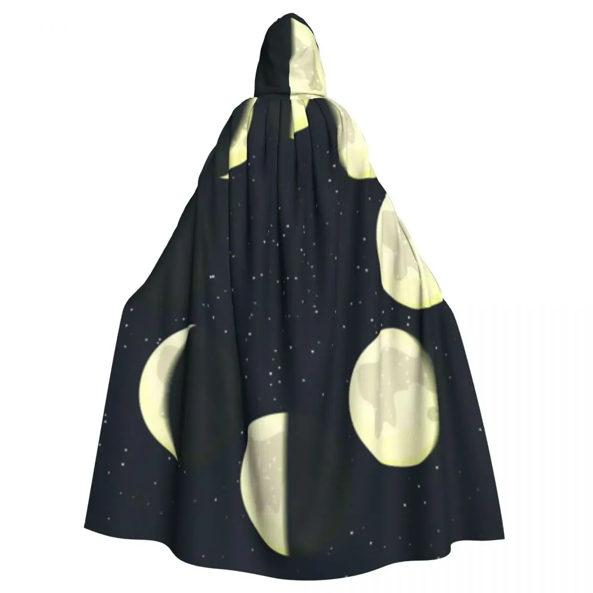 Adult Vampire Cape Hooded Robe Moon Phases Halloween Full Length Cosplay