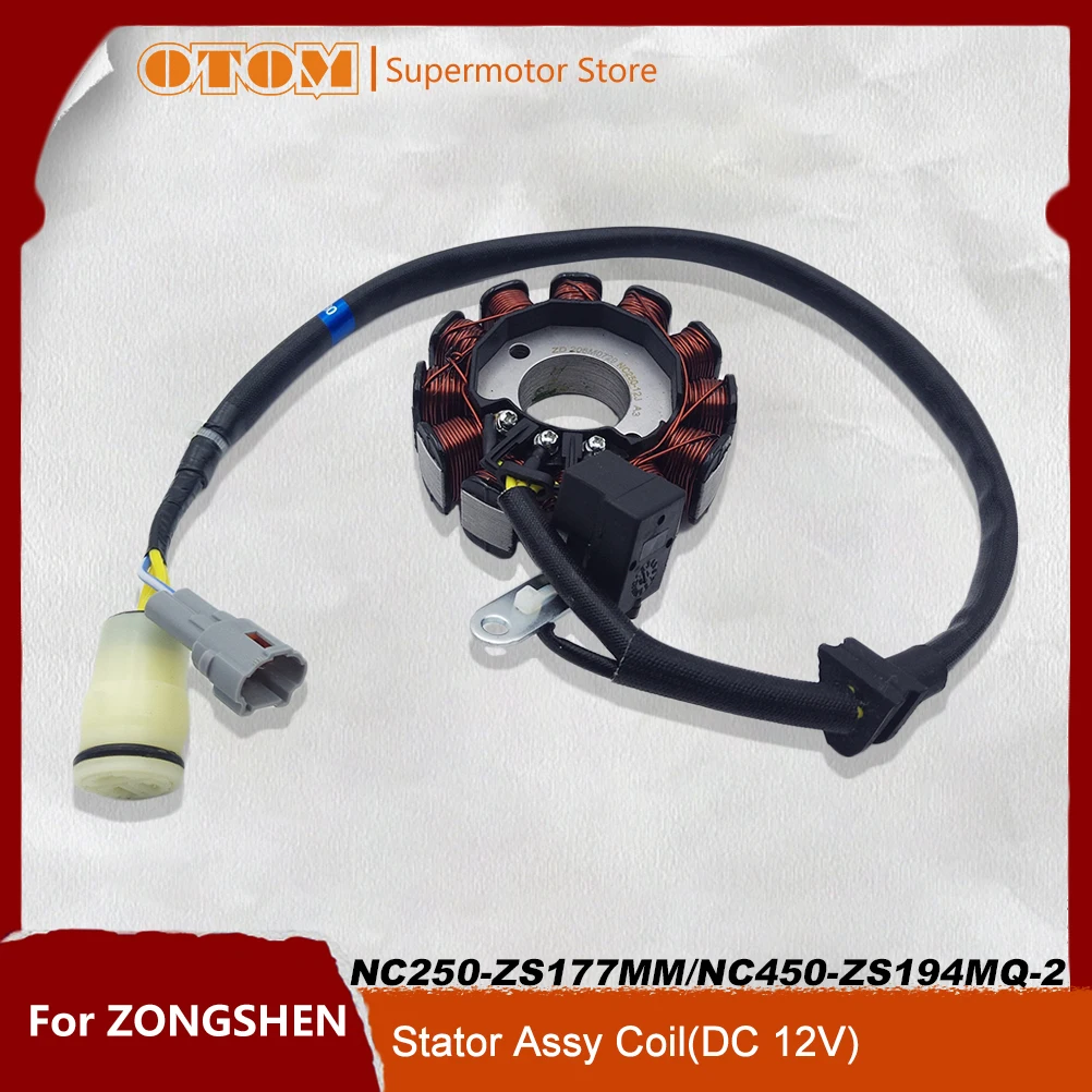 Motorcycle Accessories Stator Coil Assy Magneto Generator Ignition DC 12V For ZONGSHEN ZS177MM NC250 ZS194MQ-2 NC450 Engine Bike