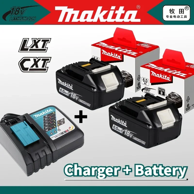 

2025 New Genuine Makita 18V Battery, with LED Rechargeable Battery, for 6000mAh Makita Power Tool Replacement Lithium Battery