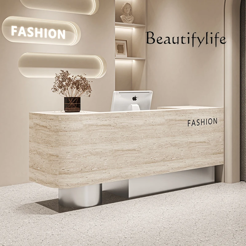 

X Salon Unique Reception Desks Luxury Hotel Display European Corner Reception Desks Minimalist Simple Mostrador Lounge Furniture