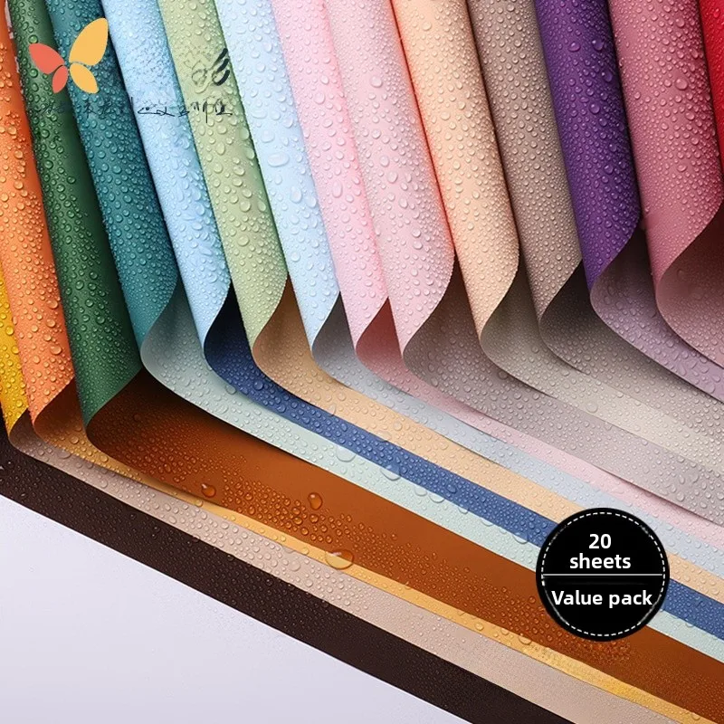 Korean Style  Flower Wrapping Paper Material Double Euro Elegant Paper for Florist Bouquet Packaging Creative Watercolor...
