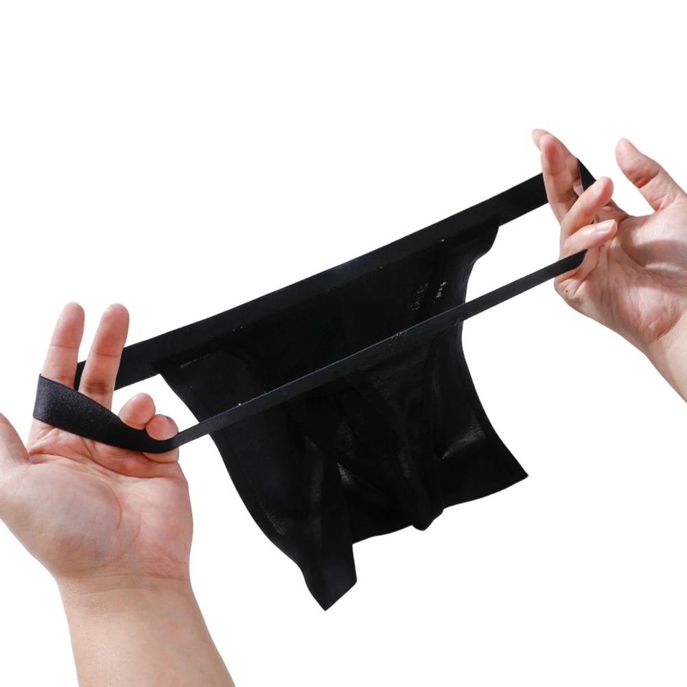 Men Sexy Separate Open Pouch Thong Gstring Japanese Bellyband Seamless Underwear Men Low Rise Thong for Underwear Night Use Only