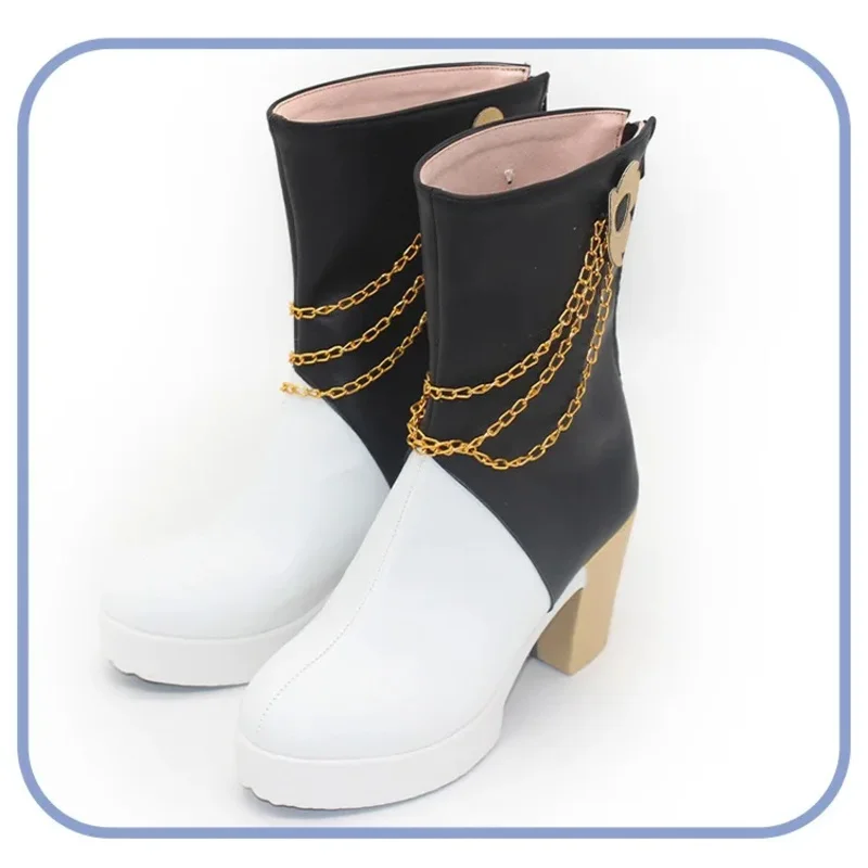 

25COSKpop Mira Cosplay Shoes PU Leather Shoes Halloween Party Boots Anime Accessories Cosplay Props Custom Made