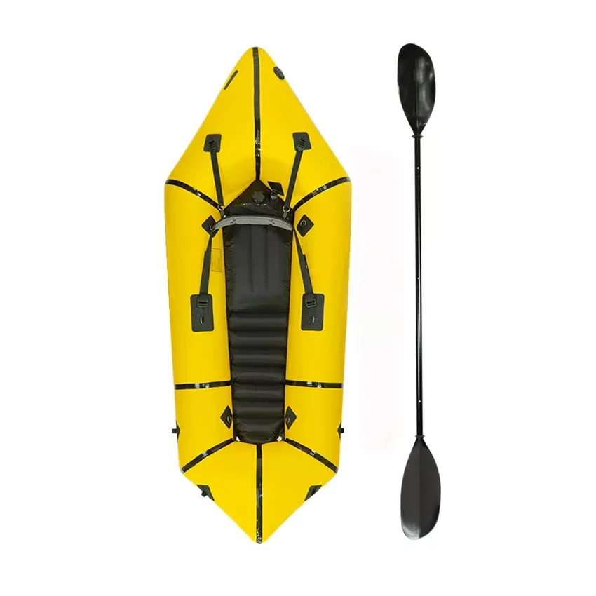 Hot Sell Self-bailing single person adventure packraft ultralight Rafts Boat