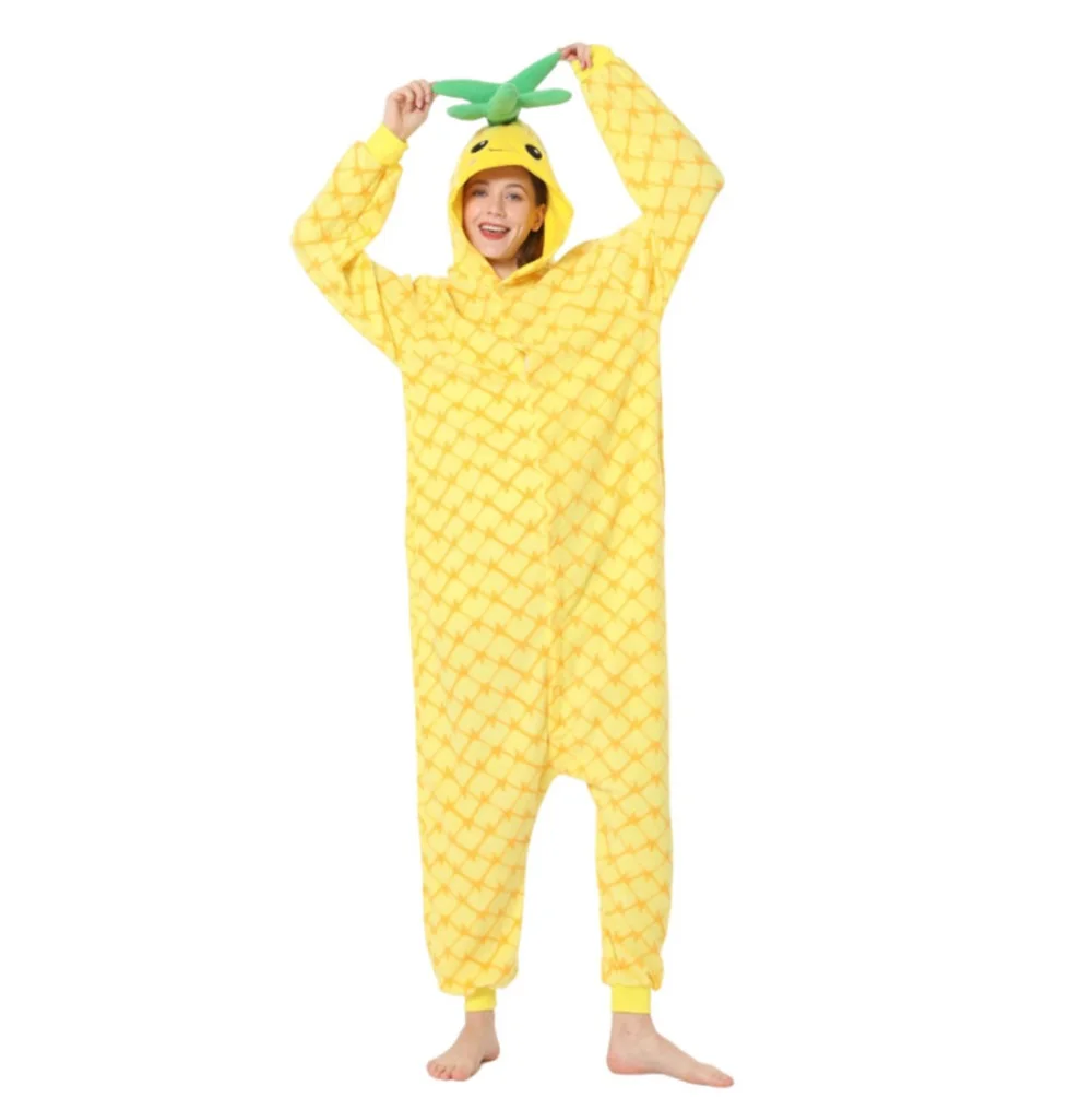 

Adult Fruit Vegetable Cosplay Pineapple Yellow Jumpsuit Costume Halloween Costume Pineapple