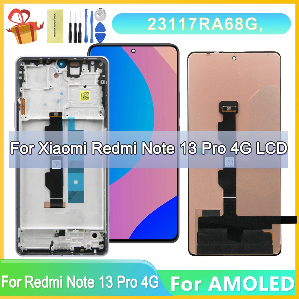 

ЖК-дисплей для Xiaomi Redmi Note 13 Pro, 4G, 23117RA68G