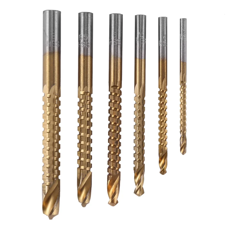 A19F-12 Pcs HSS Milling Drills Set Wood Drill Bits Drill Set For Wood Metal K075