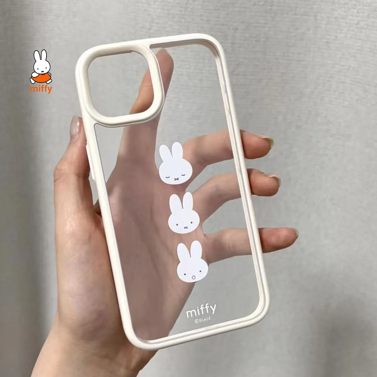 

Miffy Kawaii Cartoon Mobile Phone Case Cute Rabbit Anime Phone Case Suitable for Iphone 16Promax 15 14 13 Promax