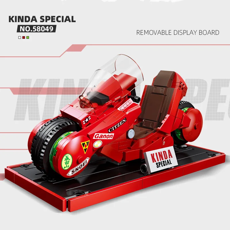 Anime Motorcycle Akiras Building Block Motorbike Model Vehicle Steam Construction Kinda Motor Brick Toy Collection For Gift