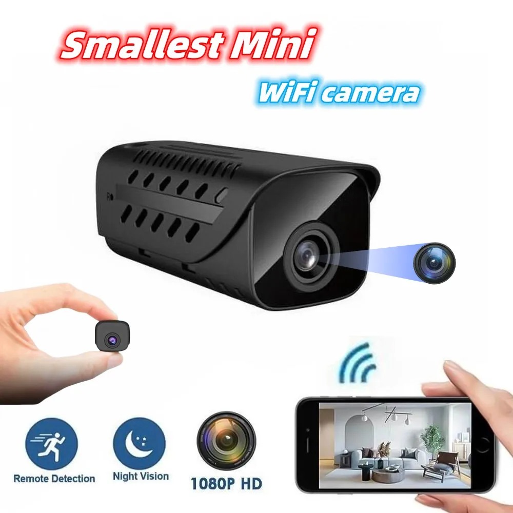 1080P HD Smallest Mini Camera Wifi IP Webcam Remote Monitoring Small Camcorder Infrared Night Vision Built-in Battery Espia cam