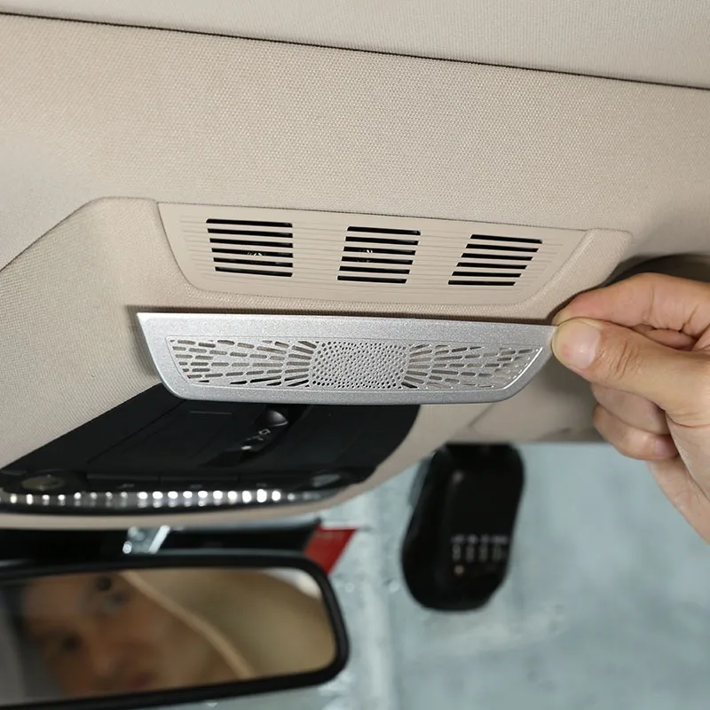 

For BMW 7 Series F01 F02 F03 F04 2009-14 Aluminum Alloy Silver Car Roof Reading Light Rear Frame Cover Trim Sticker Accessories