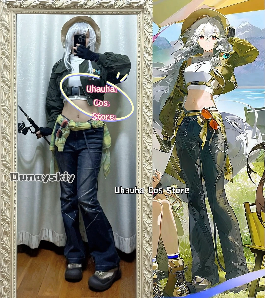 

Arknights Skadi Cosplay Costume Anime Game Character Roleplay Props Outfit Uhauha Cos@ Halloween Disguise for Adult Women Girls