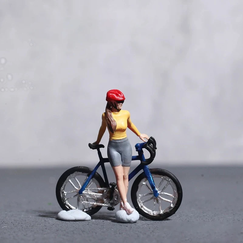 Figurine Miniature, modèle de vélo d'équitation, Table de sable, scène de petit homme, rapport 1:64, ornements de Collection