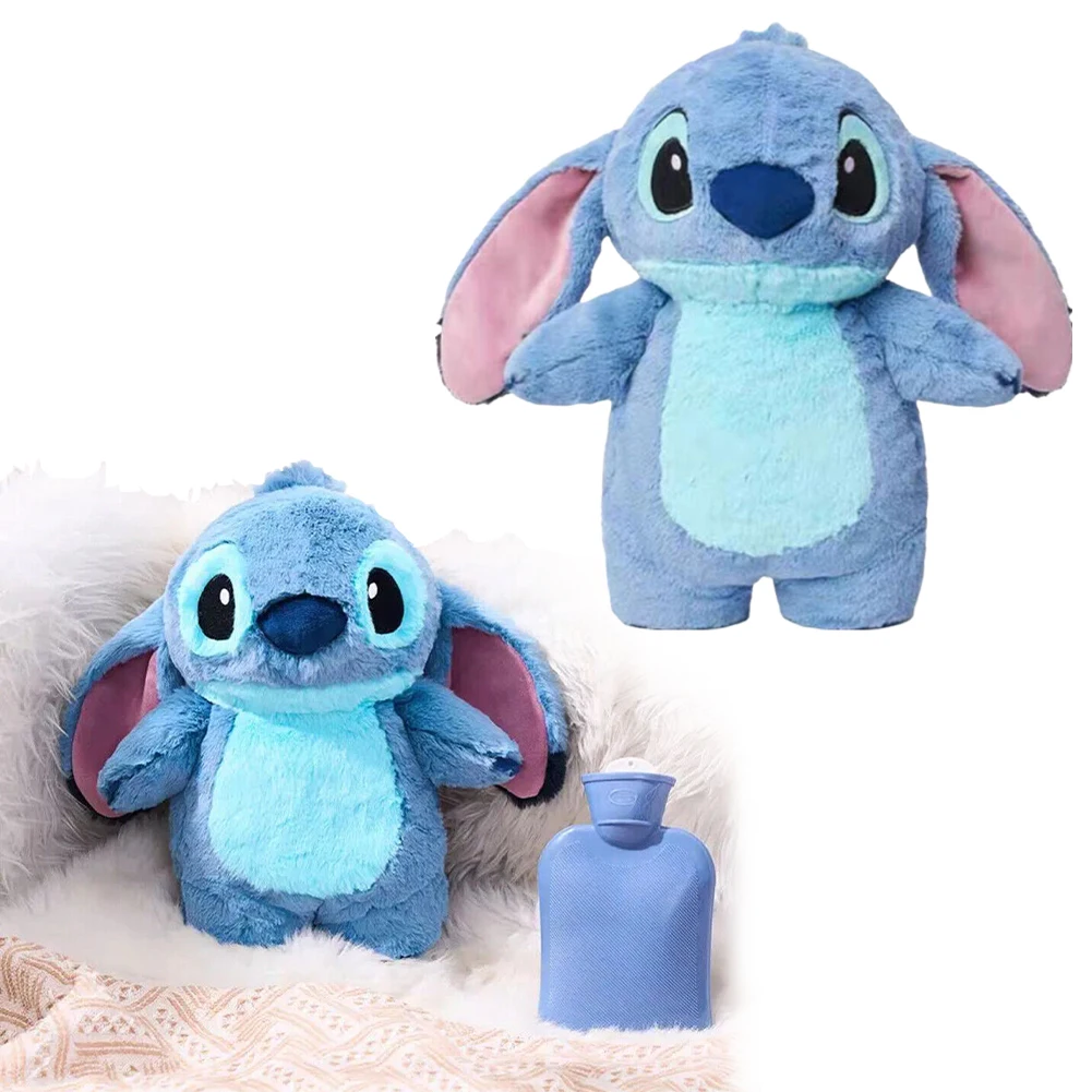 Stitch Home Hot Water Filling Bag 500ml Plush Shoulder Hand Warmer Warm Belly Instant Hot Pack Winter Plush Warm Hand Bag