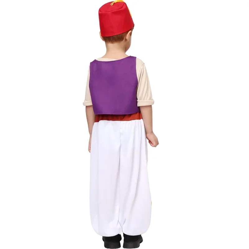 زي الأطفال للهالوين الأمير علاء الدين للأولاد خرافة أنيمي لعب الأدوار ملابس الحفلات