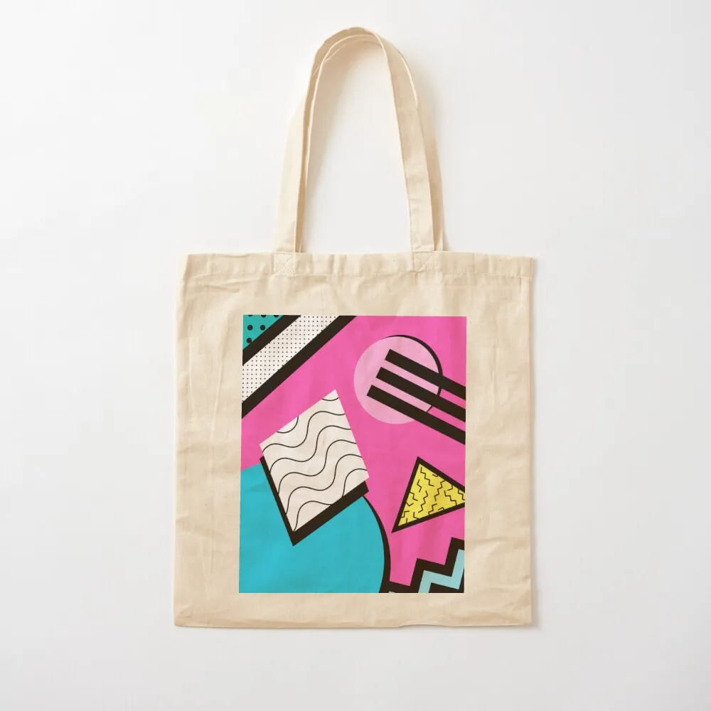 80s Memphis Design Pattern Tote Bag hand bag ladies university bags men Canvas