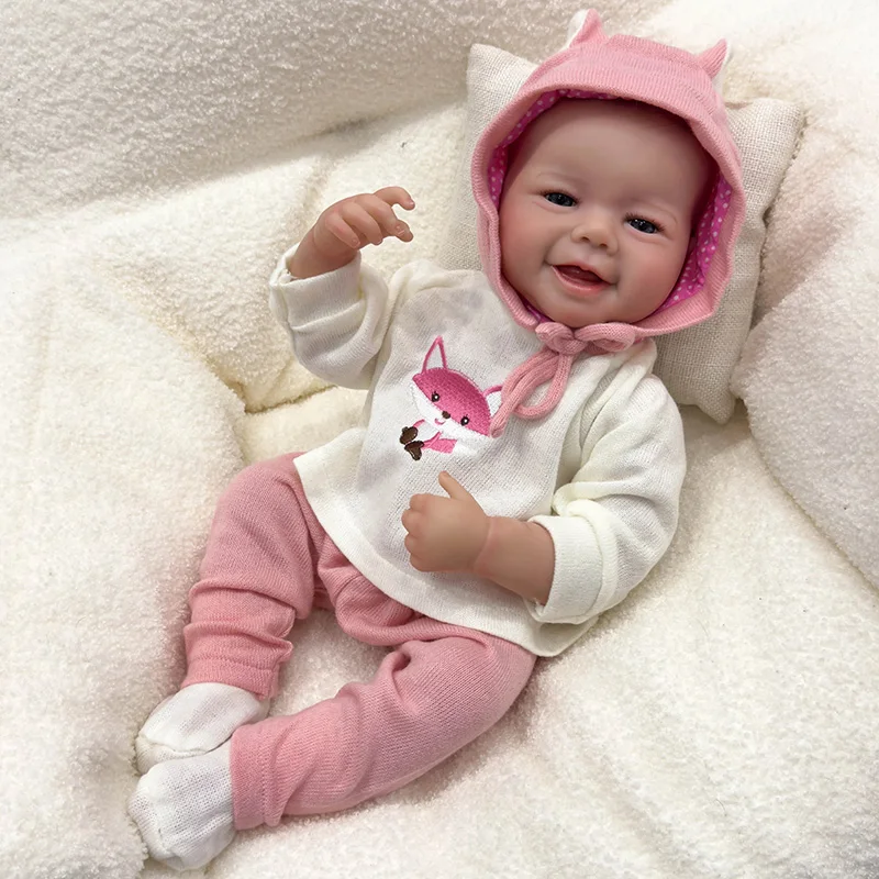 48Cm Pasgeboren Baby Full Vinyl Body Pop Vivienne Reborn Baby Size 3d Huid Zichtbare Aderen Verzamelbare Kunst Pop