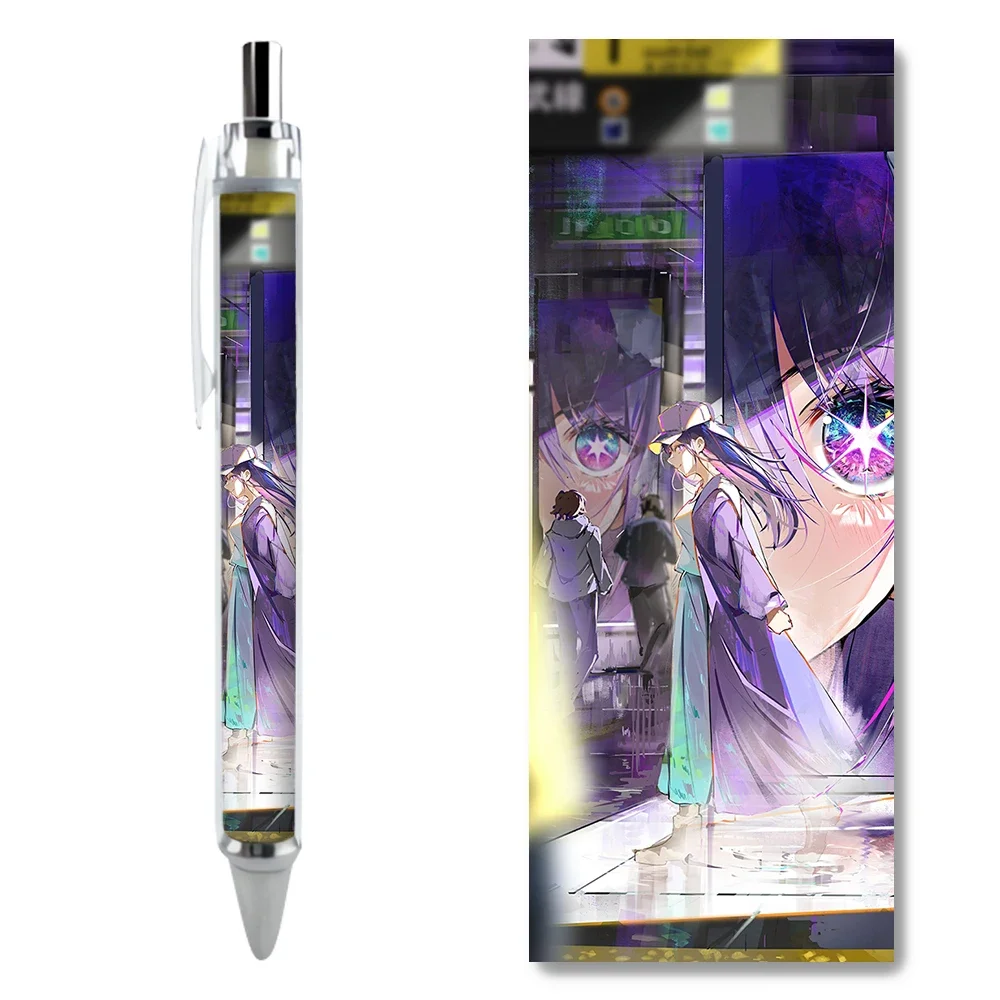 2/4PCS Anime Hoshino Ai Poster Character Gel Pens Adorable Aesthetic Stationery Pretty Exclusive Design Supplies Birthday Gift