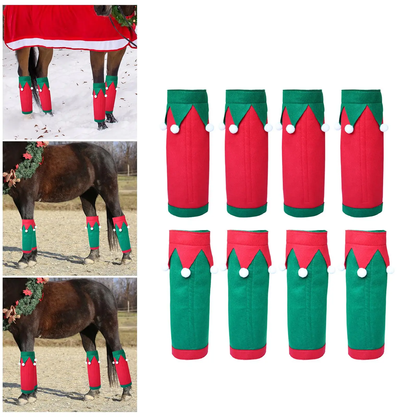 عطلة الحصان يلتف الساق عيد الميلاد تصميم البوليستر تنفس معدات الحماية لأحداث ركوب الخيل
