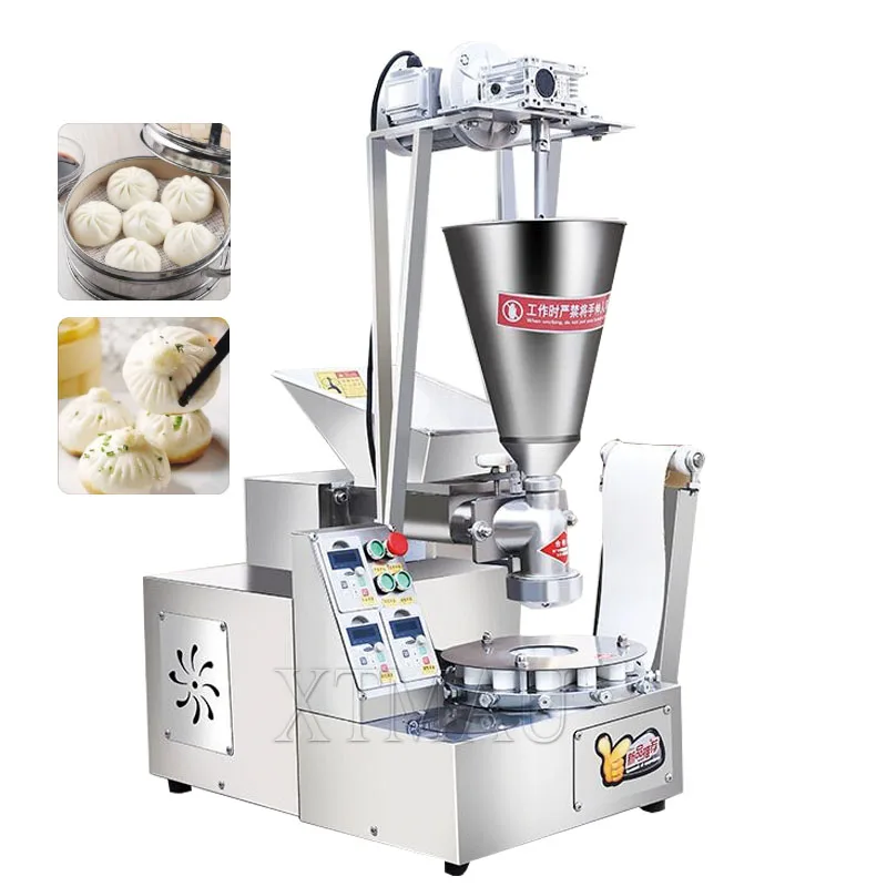 Máquina de fazer bolinho automático Momo, aço inoxidável, automático, cozido no vapor, Baozi enchimento equipamento, Desktop