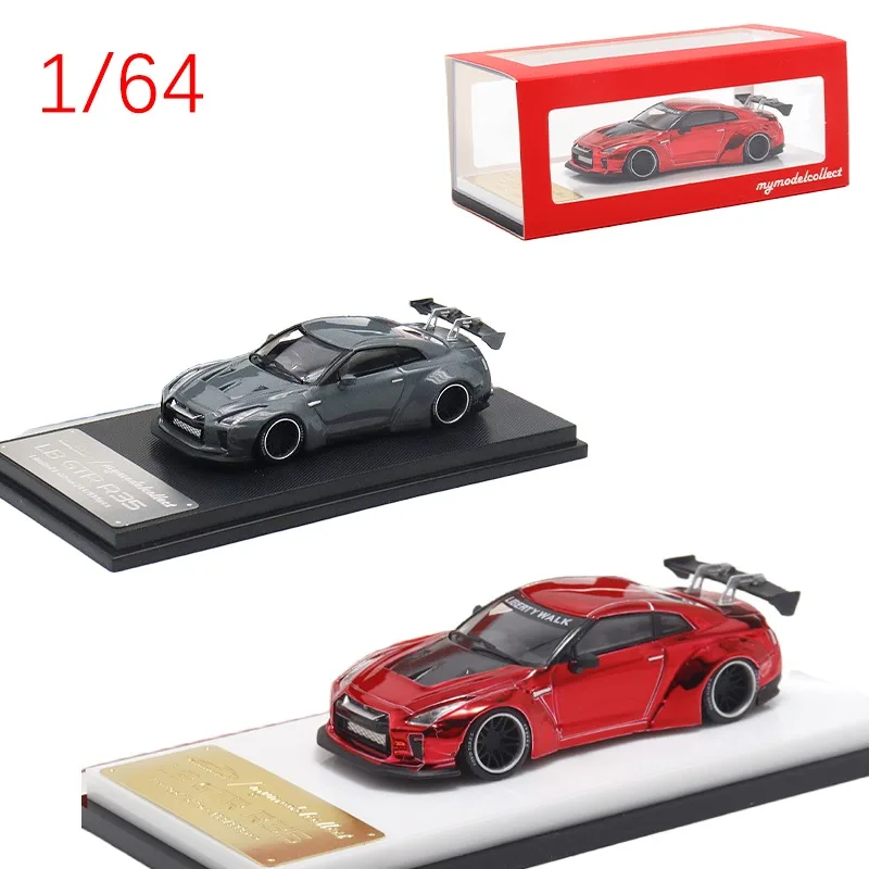 ダイキャスト-1-64-スケールモデルカー日産-gtr-r35-lb-合金車モデル-r35-rr-遊びの車のおもちゃ男の子のためのオリジナルボックス
