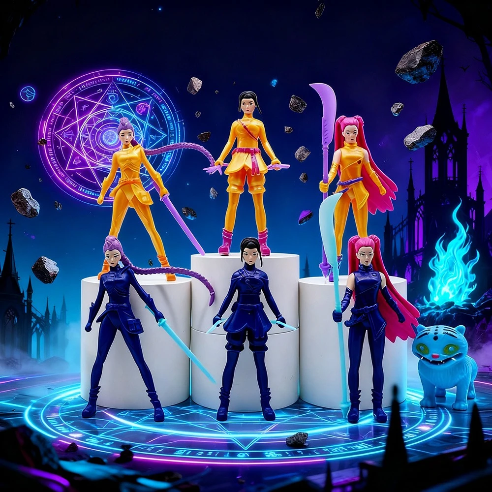 

Witch Hunter Corps Anime Action Figures 5/8 PCS Set with Rumi,Mira,Zoey PVC Model Toys for Kids Gift Adult Collection Decoration