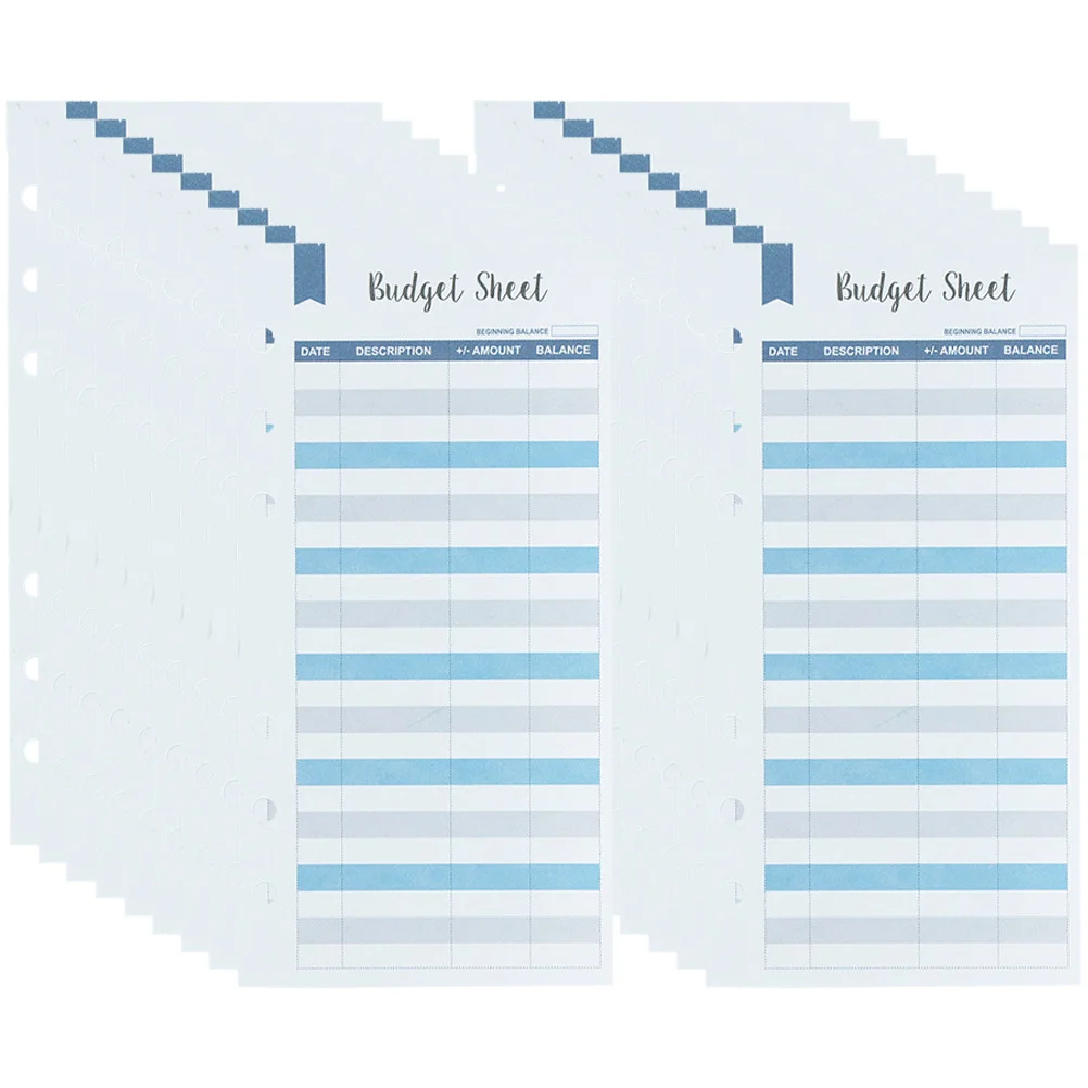 50 ورقة بطاقة الميزانية النقدية مخطط الميزانية العملي إدراج تصميم ثقب مثقوب للمنزل مكتب الأعمال استخدام مكتب الملحقات #1