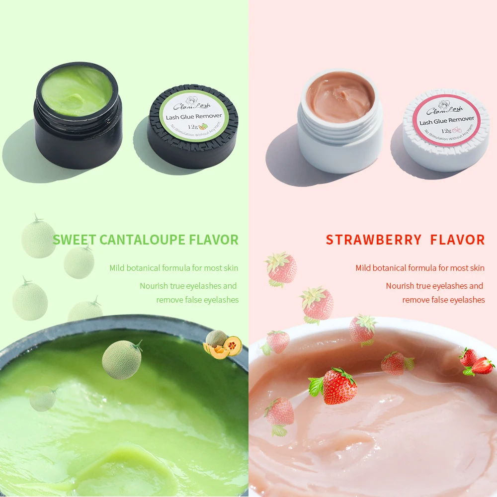 12g Grafting Eyelash Glue Remover Mild And Not Stimulating  Sweet Cantaloupe Strawberry Flavor Cream Makeup Tools