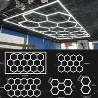 Garage Light Hexagon Lights lamp 110V-240V Led Tube Honeycomb Ceiling Lighting For Auto Car Body Repair Led Workshop Cutomized