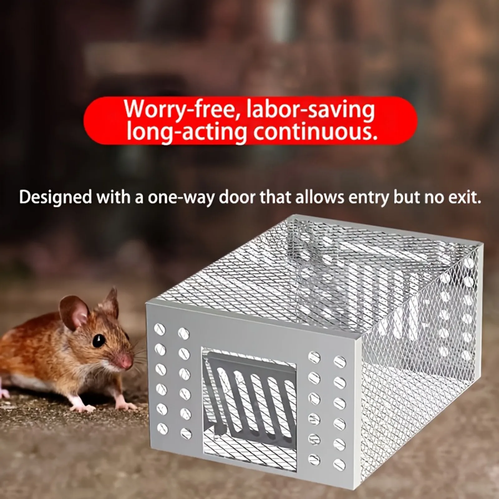Humane Smart Double Door Rat Trap Steel No Kill Live Catch With Air Holes Mice Trap Effective Sanitary Safe Mouse Cage Traps