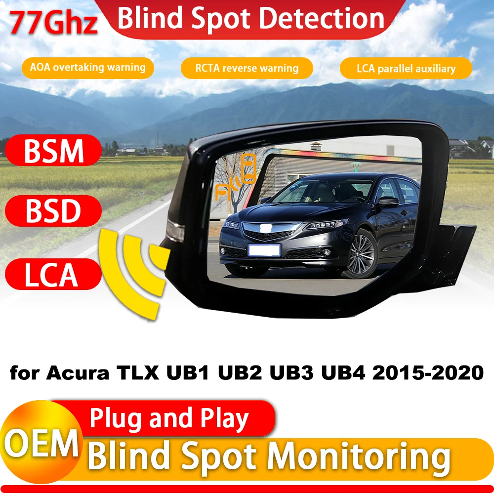 Sistema de Detección de Punto Ciego OEM para Acura TLX UB1 UB2 UB3 UB4 2015-2020, Sistema BSI BSM BSD con Radar de Ondas de 77 GHz