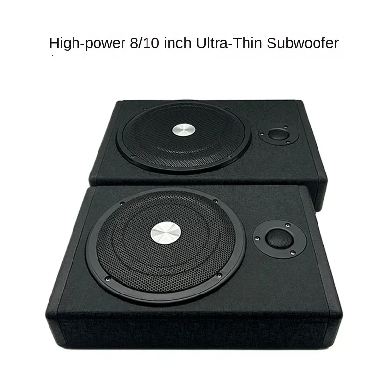 Durable Car Ultra-thin Subwoofer 10-inch 8-inch High-power Speaker Car Audio Modified 12V with Its Own Power