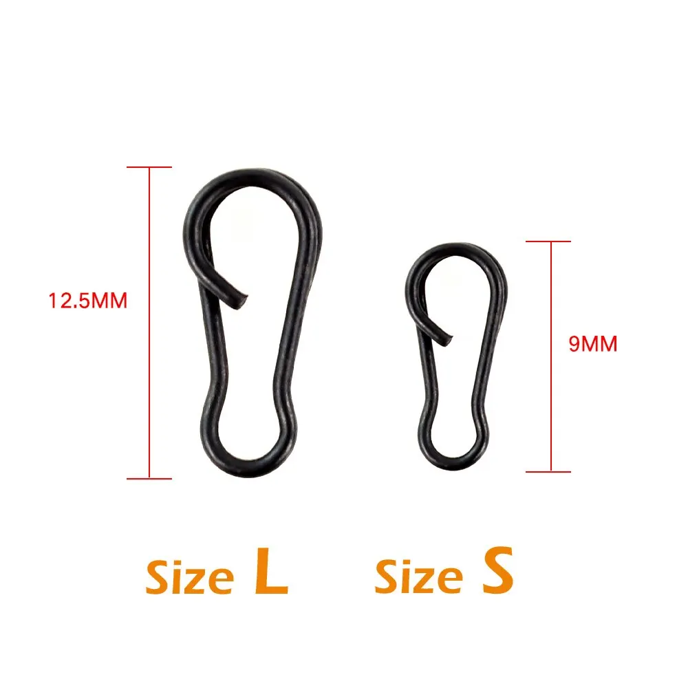 Set clips eslabones giratorios para aparejos de pesca