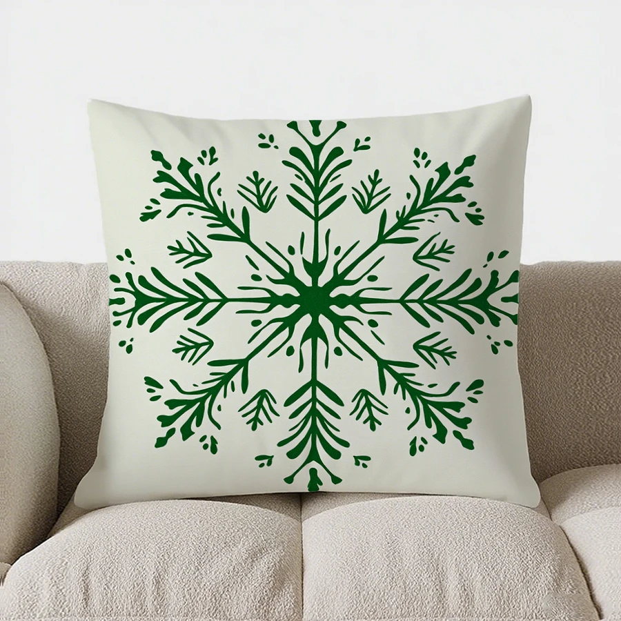 Домашний декор, Рождественская елка и снежинка, наволочка с узором, чехол для подушки, подходит для дивана, спальни, автомобиля, наволочка