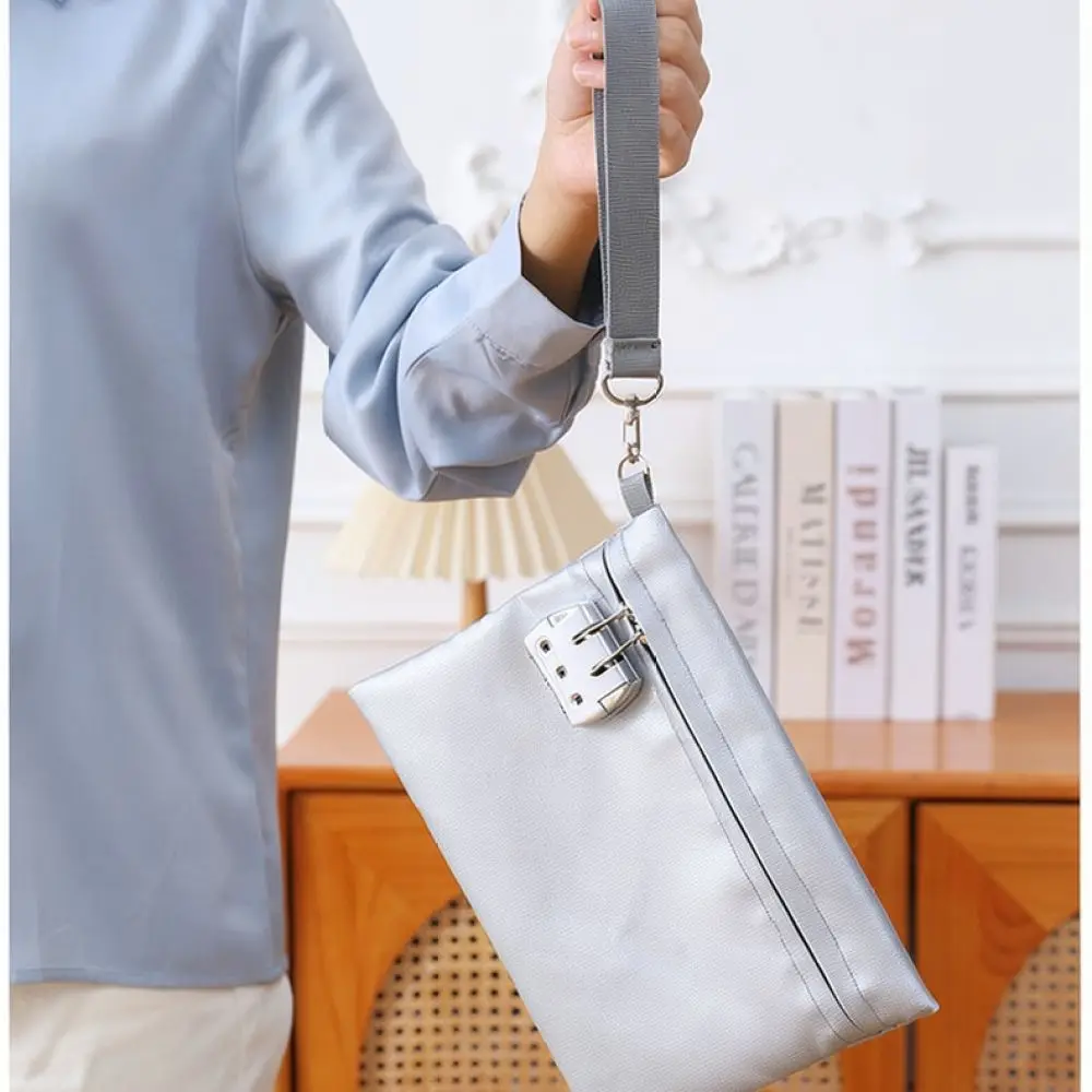 A4 Document Storage Pouch Fireproof File Organizer Bag Portable Office Case For Important Papers And Receipts